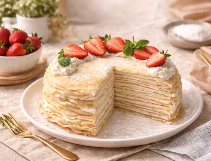 Mille Crepe Cake Kue Berlapis Elegan dengan Tekstur Super Lembut