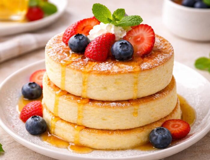 Soufflé Pancake Cake: Dessert Lembut seperti Awan yang Sedang Viral