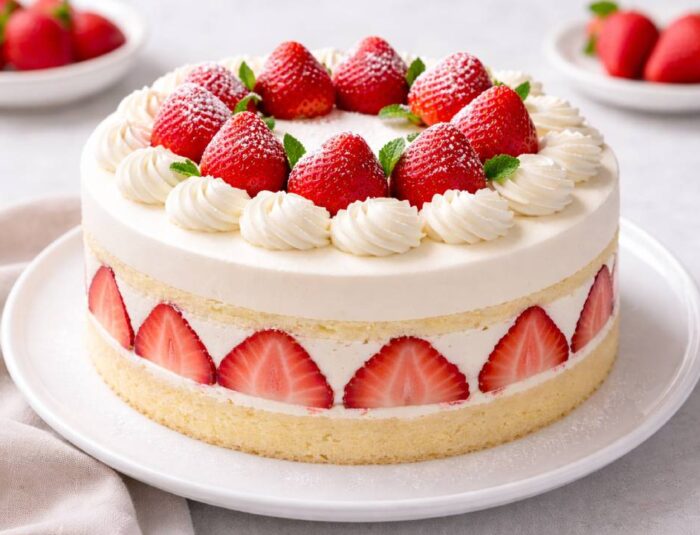 Strawberry Shortcake Jepang, Dessert Ringan dengan Tampilan Elegan