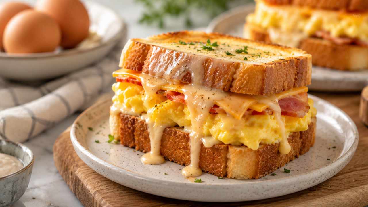 Cara Membuat Egg Drop Sandwich Korea dengan Saus Creamy yang Nikmat