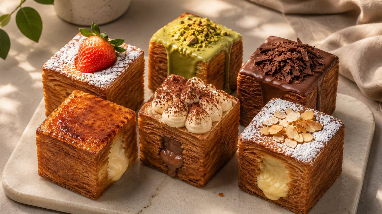 Croissant Cube dengan Tekstur Renyah dan Filling Cream Premium