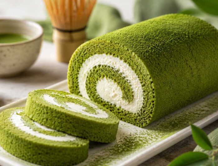 Matcha Roll Cake Jadi Dessert Modern Favorit Pecinta Kuliner Jepang