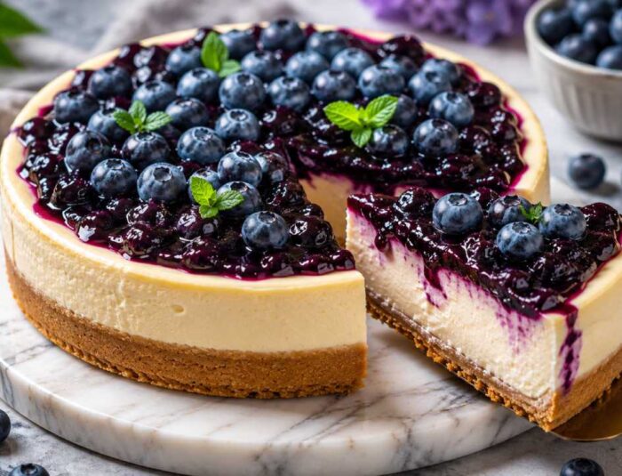 Blueberry Cheesecake Premium dengan Sensasi Manis Asam yang Sempurna