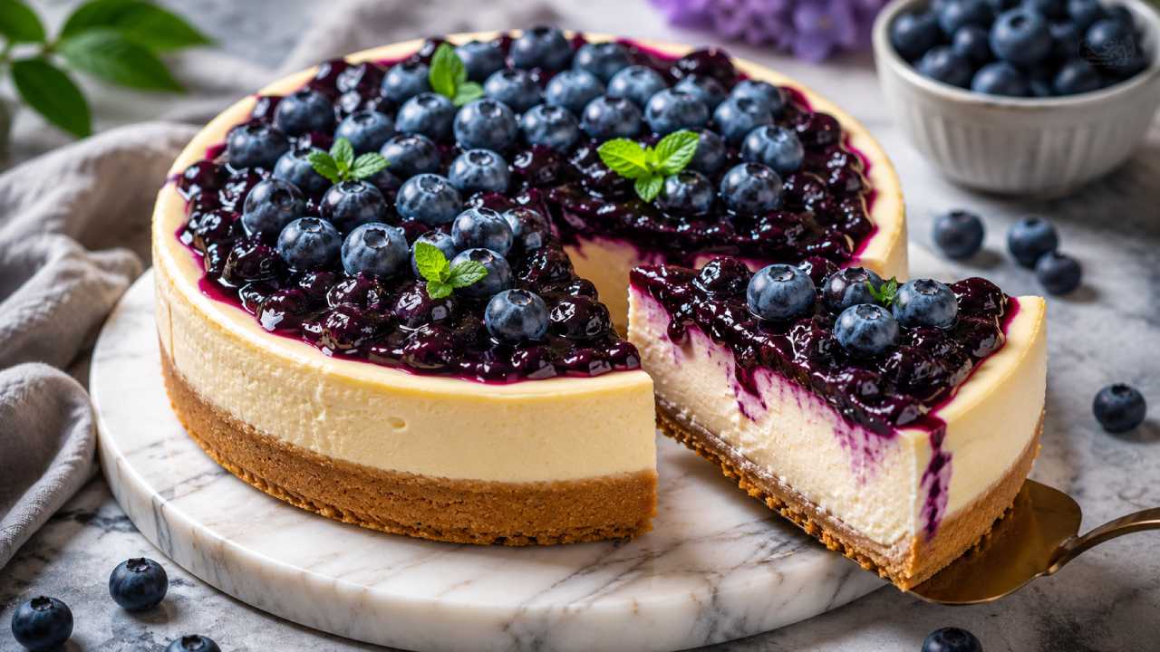 Blueberry Cheesecake Premium dengan Sensasi Manis Asam yang Sempurna