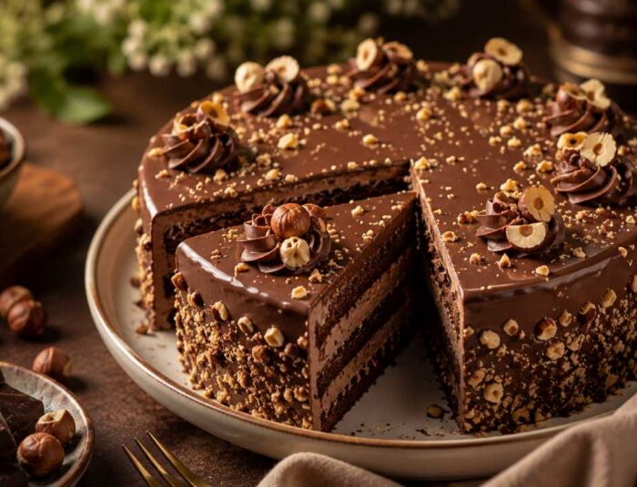 Hazelnut Chocolate Cake yang Kaya Aroma dan Cocok untuk Momen Spesial