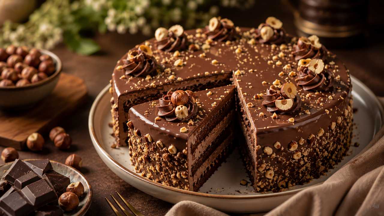 Hazelnut Chocolate Cake yang Kaya Aroma dan Cocok untuk Momen Spesial