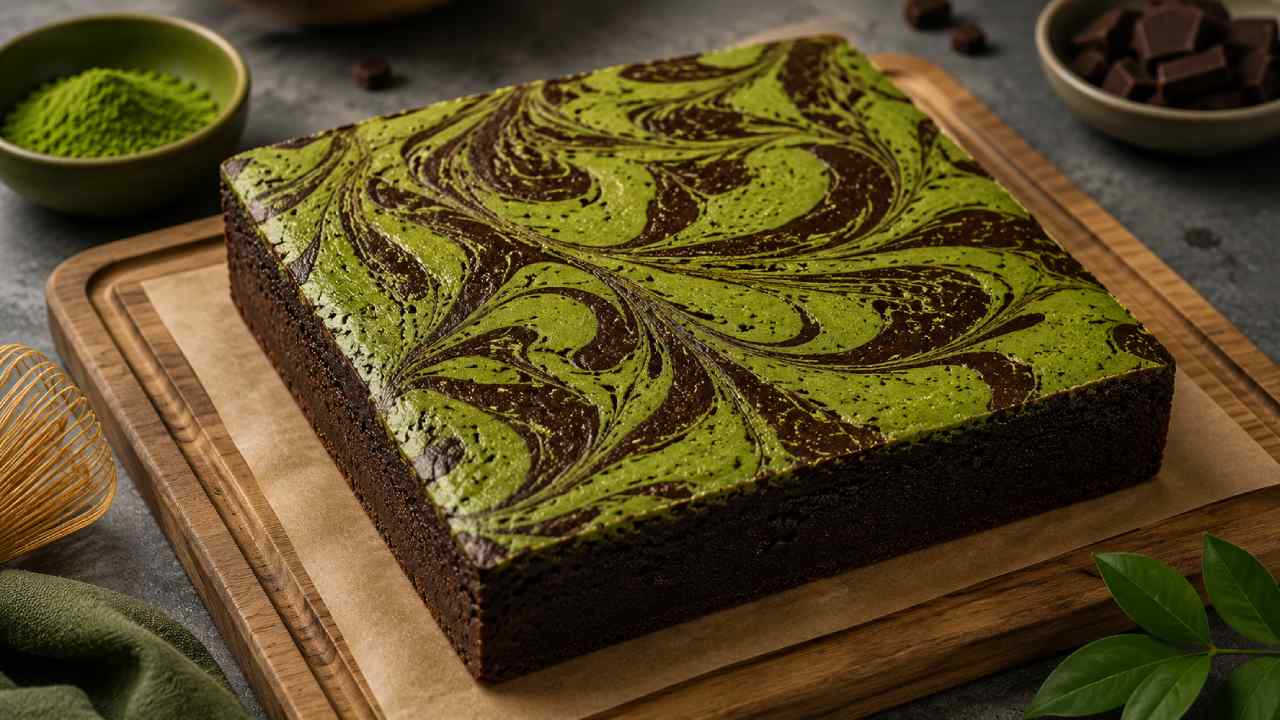 Matcha Brownies, Kombinasi Cokelat dan Teh Hijau yang Elegan