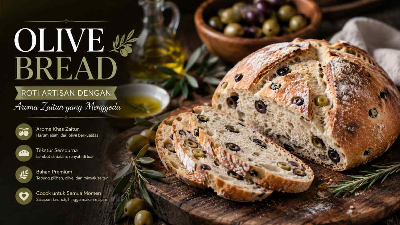 Olive Bread Roti Artisan dengan Aroma Zaitun yang Menggoda