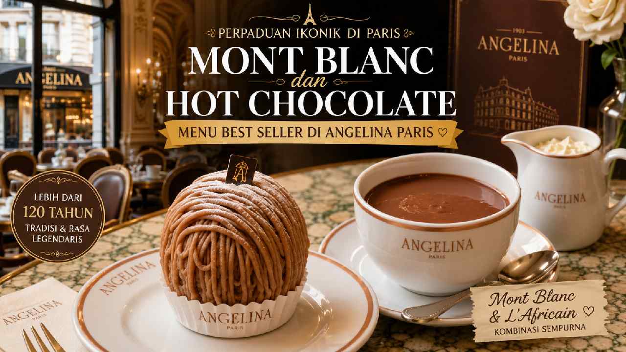 Perpaduan Mont Blanc dan Hot Chocolate Ini Jadi Menu Best Seller di Angelina Paris