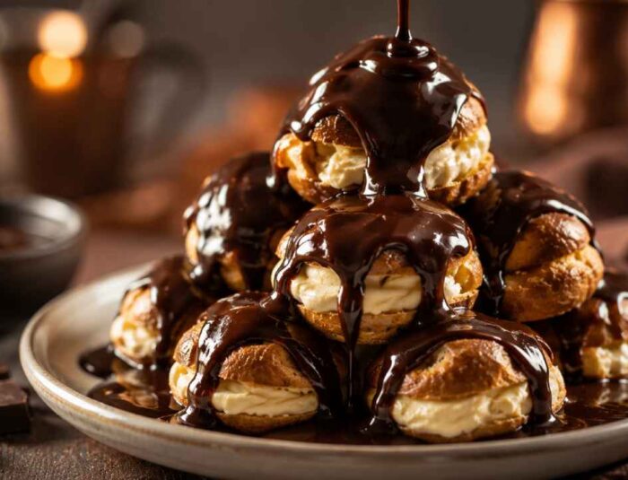 Profiterole dengan Saus Cokelat Hangat, Dessert Klasik yang Menggoda Selera
