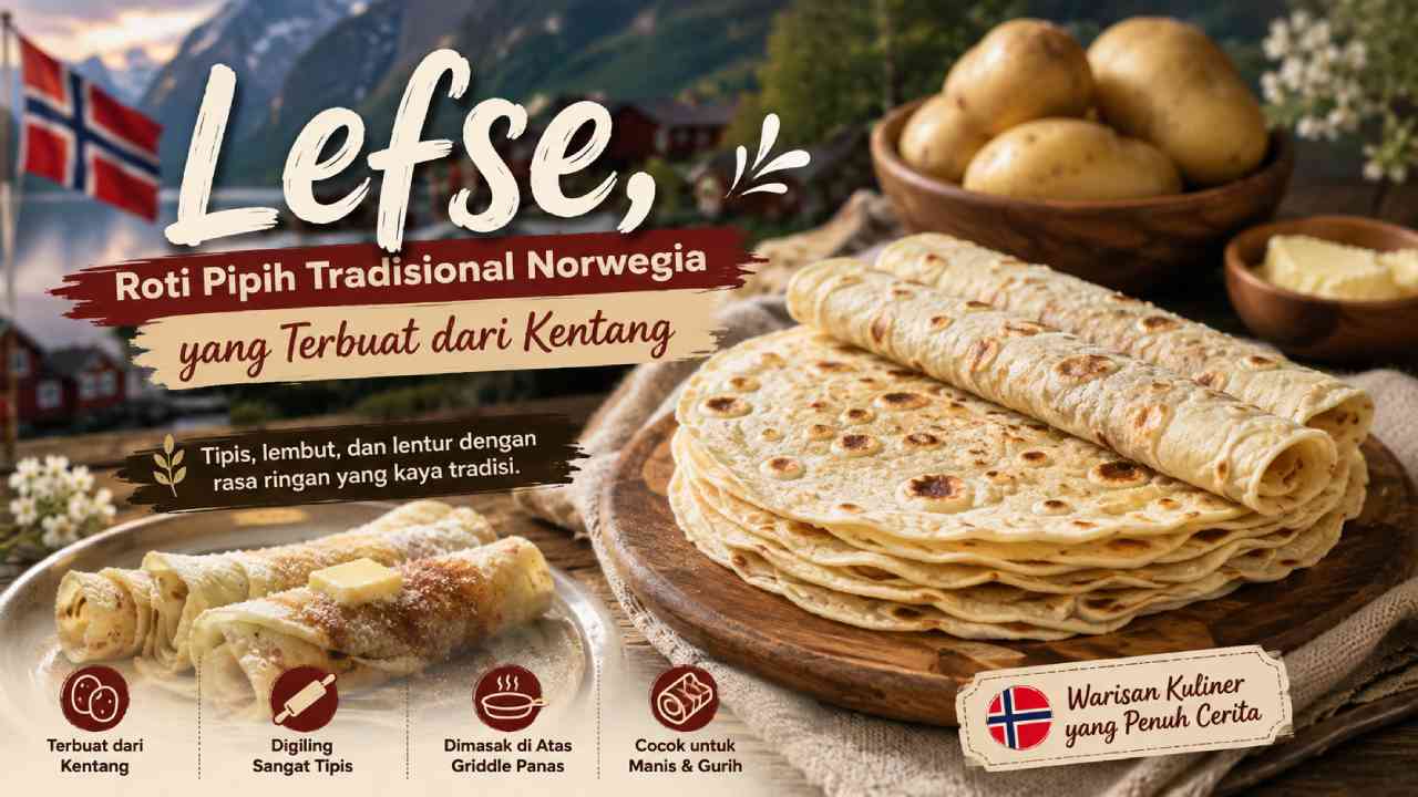 Lefse, Roti Pipih Tradisional Norwegia yang Terbuat dari Kentang