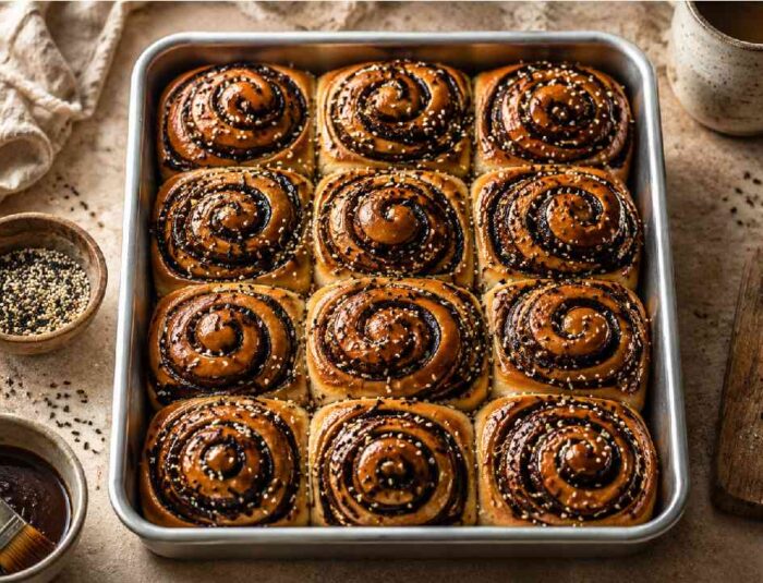 Nikmatnya Tahini Chocolate Roll dengan Isian Cokelat dan Wijen