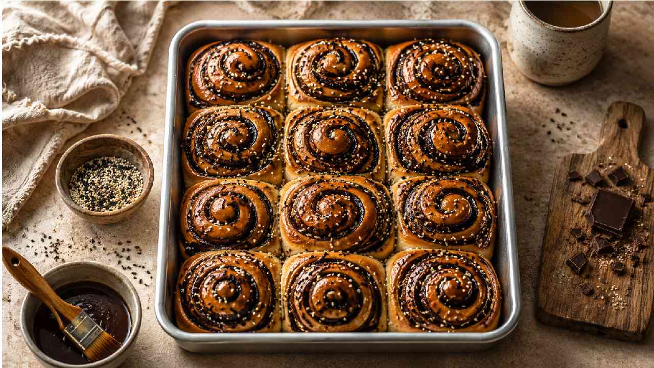 Nikmatnya Tahini Chocolate Roll dengan Isian Cokelat dan Wijen