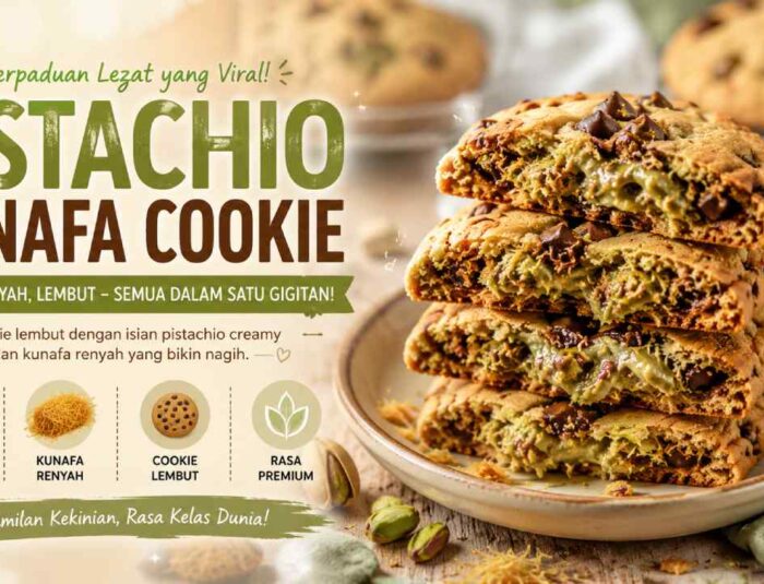 Pistachio Kunafa Cookie Perpaduan Pistachio Gurih dan Kunafa Renyah yang Viral