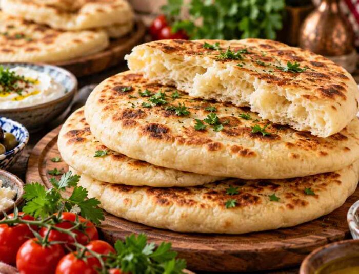 Bazlama Turki, Flatbread Tebal dengan Tekstur Super Empuk