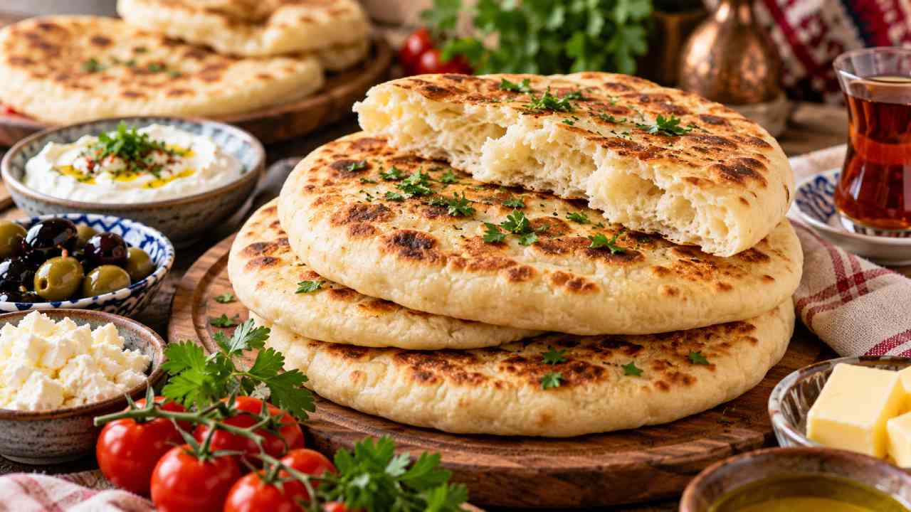 Bazlama Turki, Flatbread Tebal dengan Tekstur Super Empuk