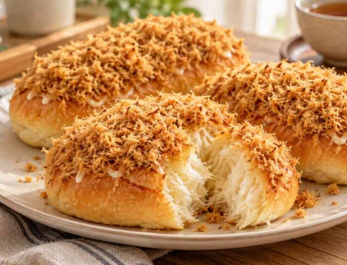 Chicken Floss Bun, Roti Empuk Bertabur Abon Ayam Gurih