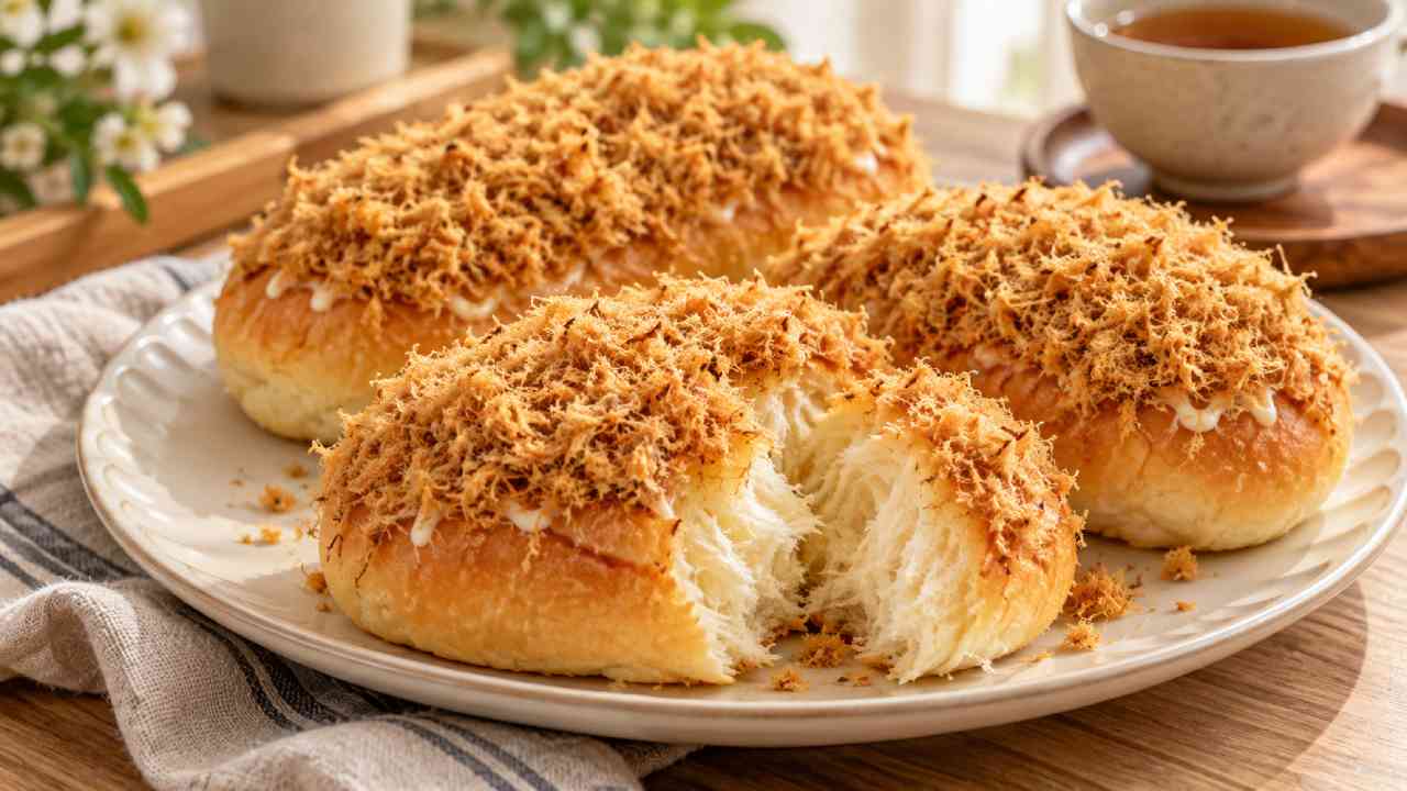 Chicken Floss Bun, Roti Empuk Bertabur Abon Ayam Gurih