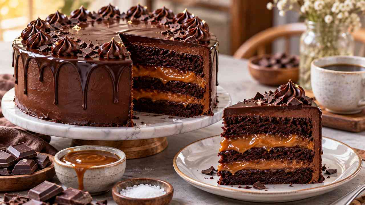 London Chocolate Cake Viral, Perpaduan Cokelat Pekat dan Salted Caramel