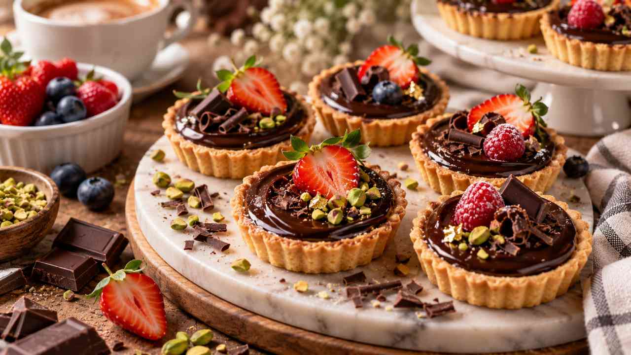 Mini Chocolate Tart, Kue Mungil Renyah dengan Ganache Lembut