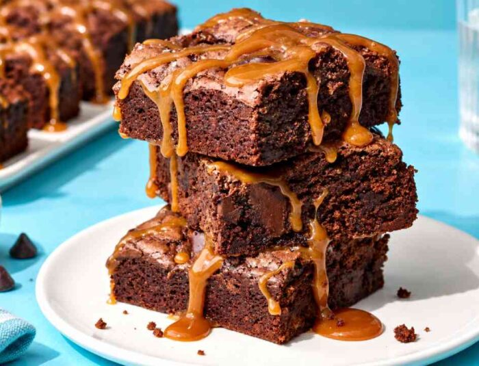 Salted Caramel Brownies Brownies Fudgy dengan Karamel Asin