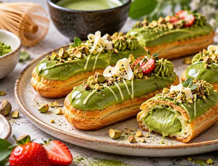 Matcha Éclair Modern, Sensasi Manis dan Pahit yang Seimbang
