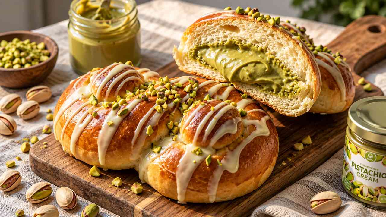 Pistachio Brioche, Roti Lembut dengan Krim Pistachio