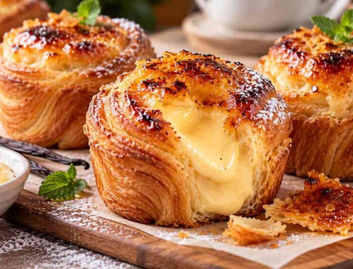Resep Cruffin Brûlée Renyah dengan Isian Custard Lembut