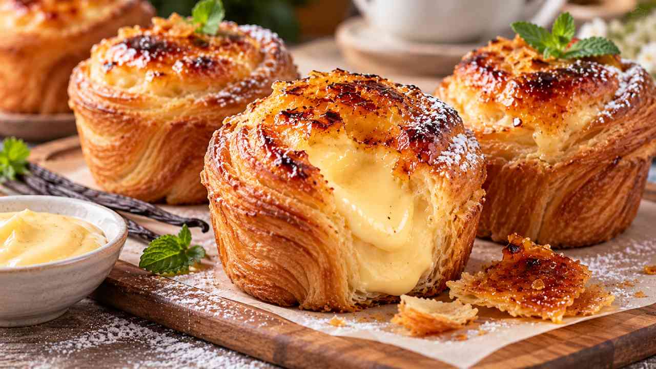 Resep Cruffin Brûlée Renyah dengan Isian Custard Lembut